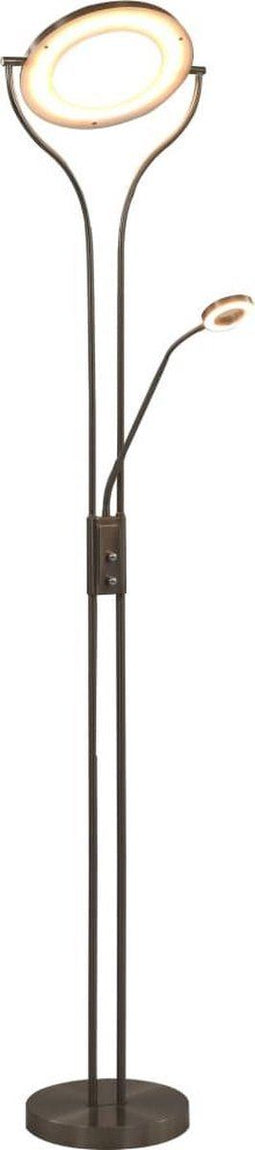 vidaXL Lamp staand 18 W dimbaar 180 cm zilverkleurig