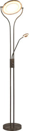 vidaXL Lamp staand 18 W dimbaar 180 cm zilverkleurig