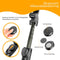 Selfiestick Ringlamp - 3 in 1 met Statief en Afstandsbediening - 9 Lichtstanden - Zwart