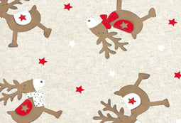 Dekor Kerst Tafelkleed - Rendier Patroon - 45 x 140 cm