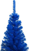 vidaXL - Kunstkerstboom - met - verlichting - en - kerstballen - 120 - cm - PVC - blauw