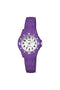 Q&Q V26A-004VY - Horloge - Sport - Analoog - Kinderen - Unisex - Plastic band - Rond - Kunststof - Cijfers - Paars - Wit - 10 ATM