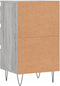 vidaXL - Dressoir - 40x35x70 - cm - bewerkt - hout - grijs - sonoma