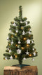 Black Box Trees Joy - Kunstkerstboom - 26 Ornamenten en 30 LED Lampjes - Groen Zilver - H90 x Ø50 cm