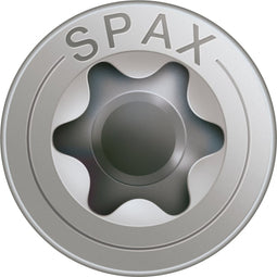 SPAX 1197000500503 Roestvaststalen schroef, Verzonken kop, 5 x 50, Voldraad, T-STAR plus T20 - blank - 200 stuks