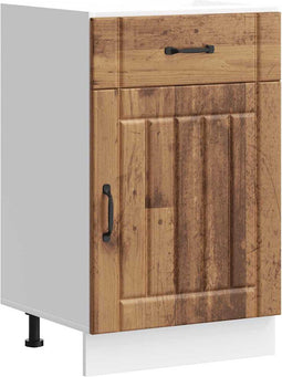 vidaXL - Keuken - onderkast - Lucca - bewerkt - hout - oud - houtkleurig