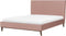 BAYONNE - Tweepersoonsbed - Roze - 160 x 200 cm - Fluweel