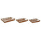 Set van trays Home ESPRIT Natuurlijk Tropisch 44 x 32 x 6 cm (3 Stuks)