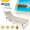Beach sunbed Aktive Foldable Beige 188 x 30 x 58 cm