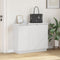 vidaXL - Dressoir - met - LED - - - Wit, - 90x32x75 - cm, - Gemaakt - uit - Engineered - Wood