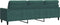 vidaXL - Driezitsbank - 210 - cm - fluweel - donkergroen
