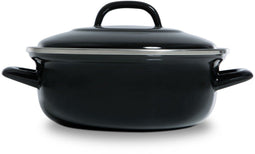 BK Fortalit - Emaille braadpan 24cm/2.5L - Inductie - Ovenbestendig tot 230 graden - Zwart