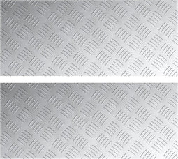 vidaXL - Aluminium - Antislip - Checkerplaten - - - 2 - stuks - - - 70x30 - cm