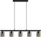 EGLO Cadley - Hanglamp - E27 - 121 cm - Rookglas - Zwart
