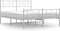 vidaXL - Bedframe - met - hoofd- - en - voeteneinde - metaal - wit - 160x200 - cm