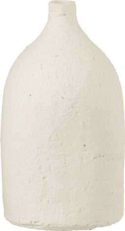 J-Line vaas Enya Fles - keramiek - wit - medium