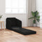 vidaXL - Vloersofa - Bed - 2-in-1 - Zwart - 65x80x83 - cm - Stof