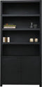 HSM Collection Wandkast 4 Vakken 105cm Zwart Mangohout/Mdf