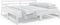 vidaXL - Slaapbank - uitschuifbaar - massief - grenenhout - wit - 2x(90x190) - cm