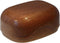 Croll & Denecke Zeepdoos – Zeephouder voor vakantie en reizen – 100% Organische bio kunststof - Vloeibaar hout – H4.5xB7.5xL10.5 cm – Donker Bruin