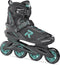 Roces Icon 80 - Dames - Inlineskates - Cool Breath systeem - Zwart - Blauw - Maat 42