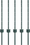 vidaXL - Hekpalen - 5 - stuks - U-Channel - Groen - 60 - cm - Staal