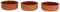 Tapasschalen terracotta 3 stuks