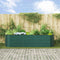 vidaXL - Tuinverhoging - Bed - Groen - 320x80x81 - cm - Gegalvaniseerd - Staal