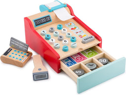 New Classic Toys® Houten Speelgoedkassa - Kassa met Scanner en Pinapparaat - Rood