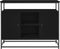 vidaXL - Dressoir - Zwart - Eiken - 100x35x80 - cm - Samengesteld - Hout - en - Staal