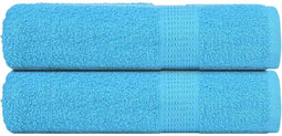 vidaXL - Douchehanddoeken - 2 - st - 70x140 - cm - 360 - g/m² - 100% - katoen - turquoise
