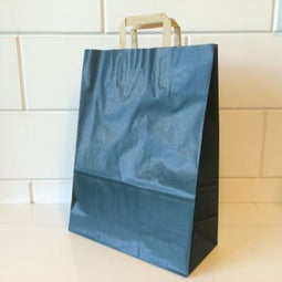 Klika - Draagtassen blauw kraft 32/15x43cm 250st - 2 stuks