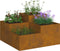 vidaXL - Tuinplanter - 100x100x48 - cm - Weerbestendig - Staal