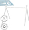 Montessori Speeltrapeze voor baby's - Wit gelakt hout - 52 x 70 x 50,5 cm