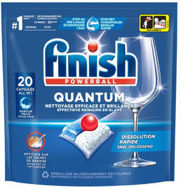 Finish Quantum - Vaatwastabletten Regular - Diepe reiniging en stralende glans (20 stuks)