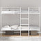 vidaXL - Stapelbed - zonder - matras - 107x203 - cm - staal - wit