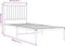vidaXL - Bedframe - met - hoofdbord - metaal - zwart - 75x190 - cm