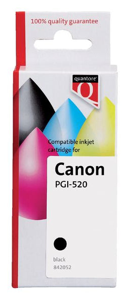 Quantore - Inktcartridge canon pgi-520 + chip zwart | 35 stuks