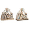 Kerststal set DKD Home Decor Blauw Wit Bruin Hars 23,5 x 8 x 20,5 cm (2 Stuks)