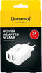Intenso W24AA - USB-A lichtnetadapter - 24W - 2x USB-A - Wit
