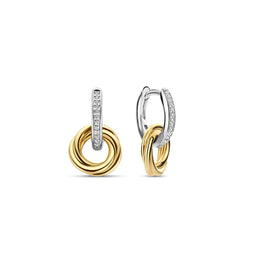 TI SENTO Oorbellen 7857ZY - 925 zilver - Verguld met zirkonia - Zilver