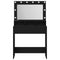 vidaXL - Zwarte - Eikenhouten - Kaptafel - met - LED - verlichting - 79x41x135 - cm