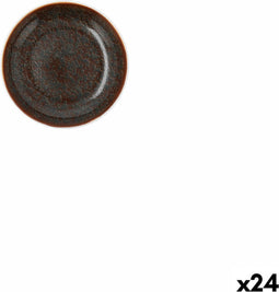 Platt tallrik Ariane Decor Keramisch Bruin (10 cm) (24 Stuks)