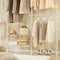 SoBuy KLS04-II-W - Telescopisch Kledingrek - Verstelbaar 209-311 cm breed 200-295 cm hoog - Wit