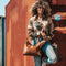 Leren Schoudertas Cognac Amelia