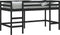 vidaXL - Kinderhoogslaper - met - ladder - 80x200 - cm - massief - grenenhout - zwart