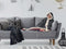 Linnick Flanel Fleece Deken + Hoodie met Capuchon Snake - black/antraciet - 140x200cm - 130x180cm - Plaid