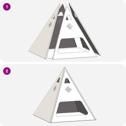 vidaXL - Vuurkorf - Piramide - 50x50x51 - cm - Weerbestendig - Staal