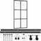 vidaXL - Schuifdeur - met - beslag - 102x205 - cm - aluminium - en - ESG-glas