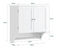 SoBuy BZR84-W - Badkamerkast - 2 Planken & Deuren - Wit
